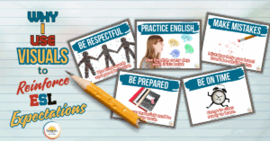 Visual ESL expectations posters to reinforce classroom routines for teen learners